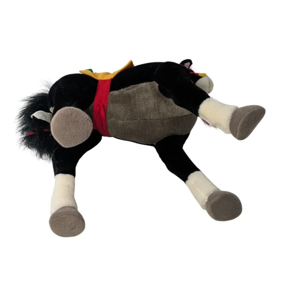 Vintage Disney Store Mulan Khan Horse Plush Stuffed Animal Black Large 17